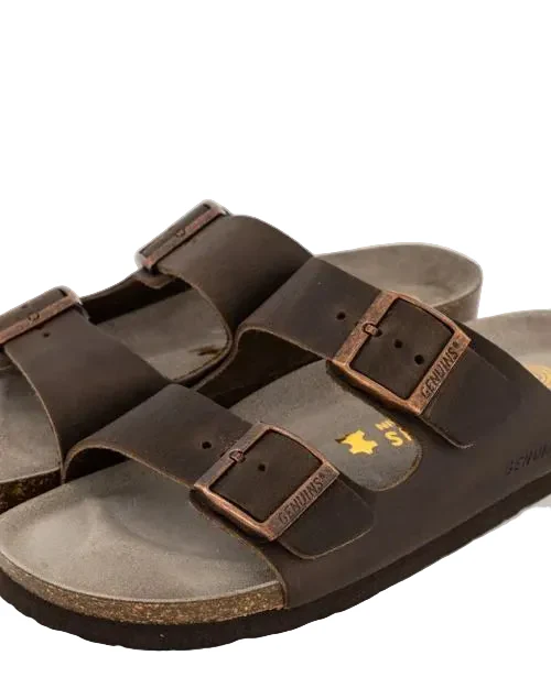 GENUINS HAWAII OILED LEATHER SANDAL BROWN - Image 3